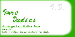 imre dudics business card